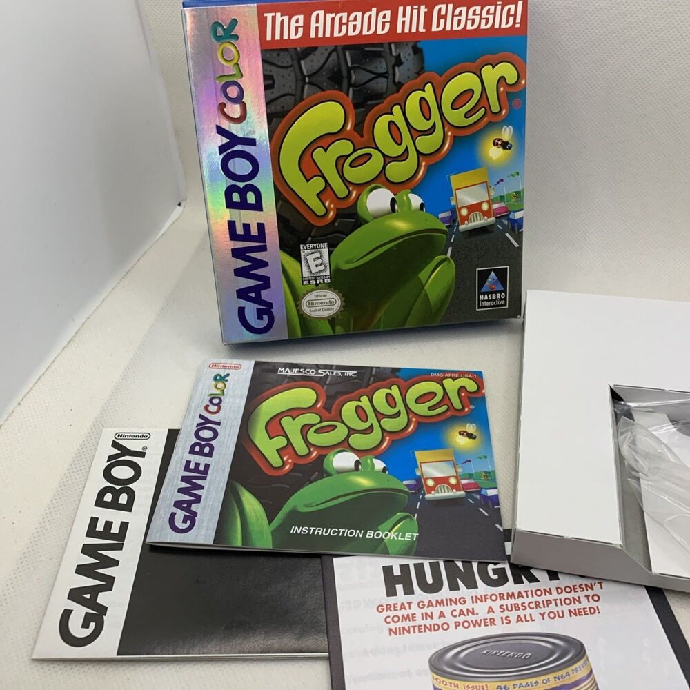 Frogger (Nintendo Game Boy Color, 1997) Box & Manual Only
